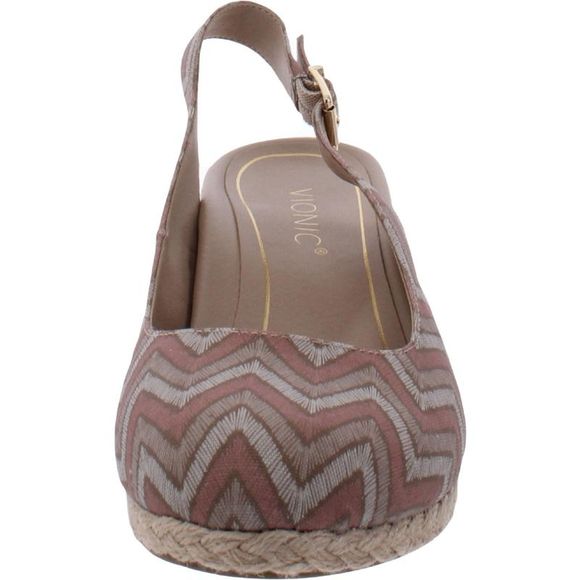 Vionic Womens Coralina Pink Espadrille Platform Slingback Heels Shoes Used - Picture 3 of 4